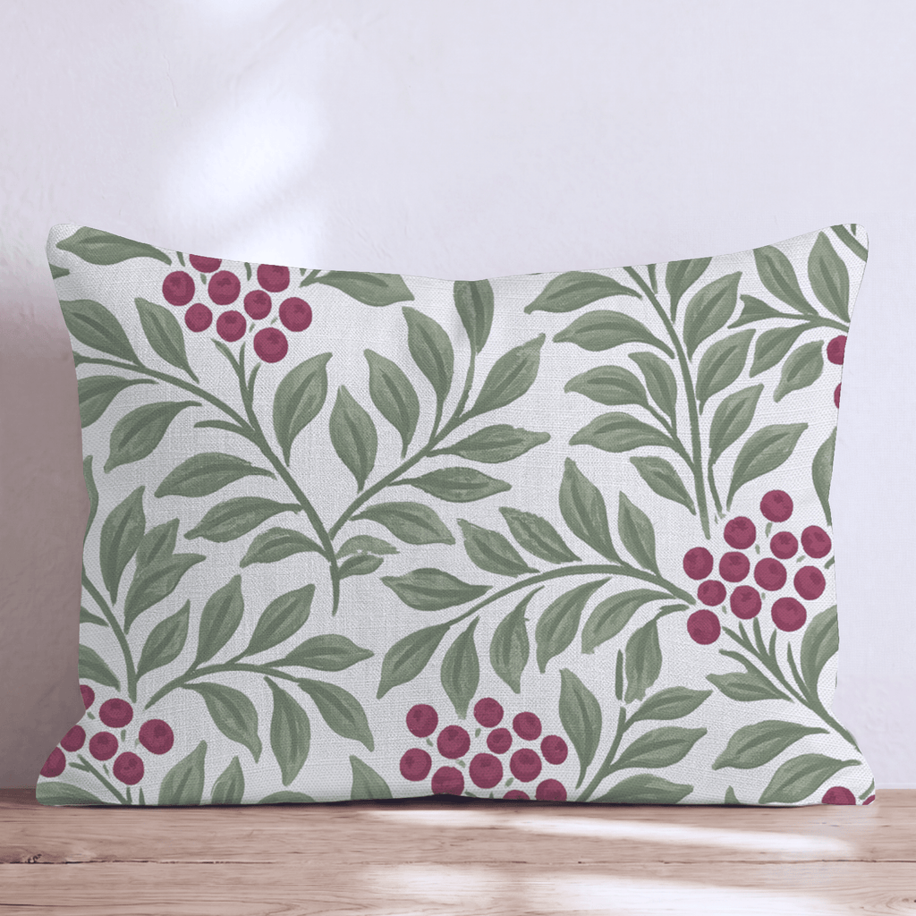 Winterberry Trellis Throw Pillow throw pillow - Hillcroft Home