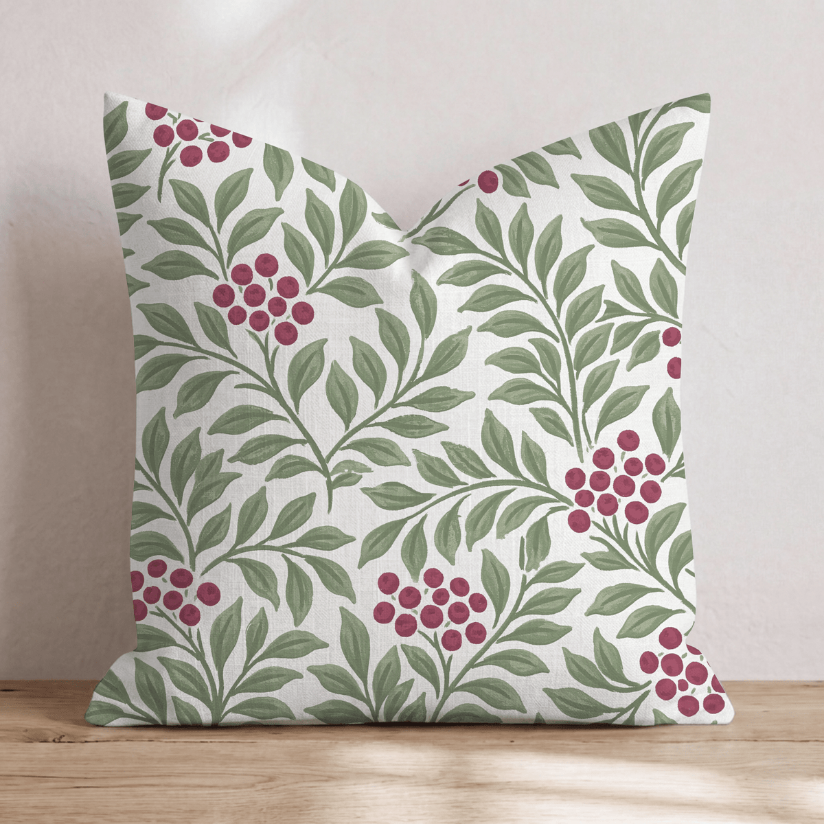 Winterberry Trellis Throw Pillow throw pillow - Hillcroft Home