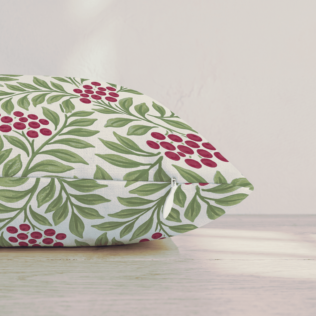 Winterberry Trellis Throw Pillow throw pillow - Hillcroft Home