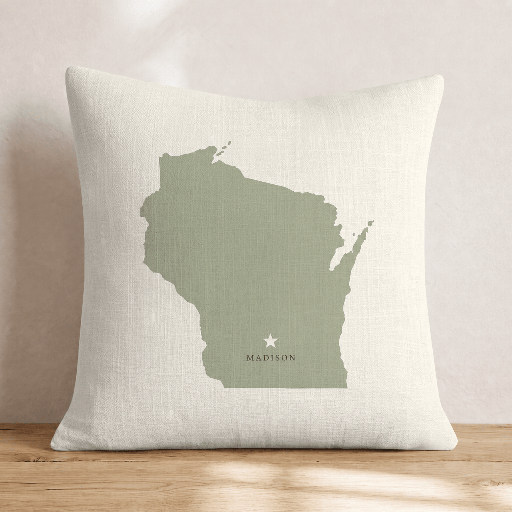 Wisconsin State Capital Throw Pillow - Hillcroft Home