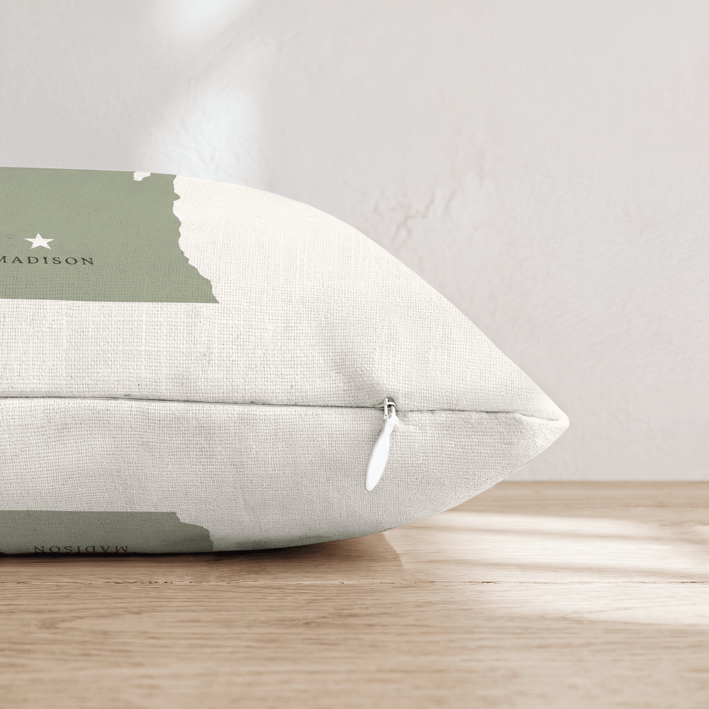 Wisconsin State Capital Throw Pillow - Hillcroft Home
