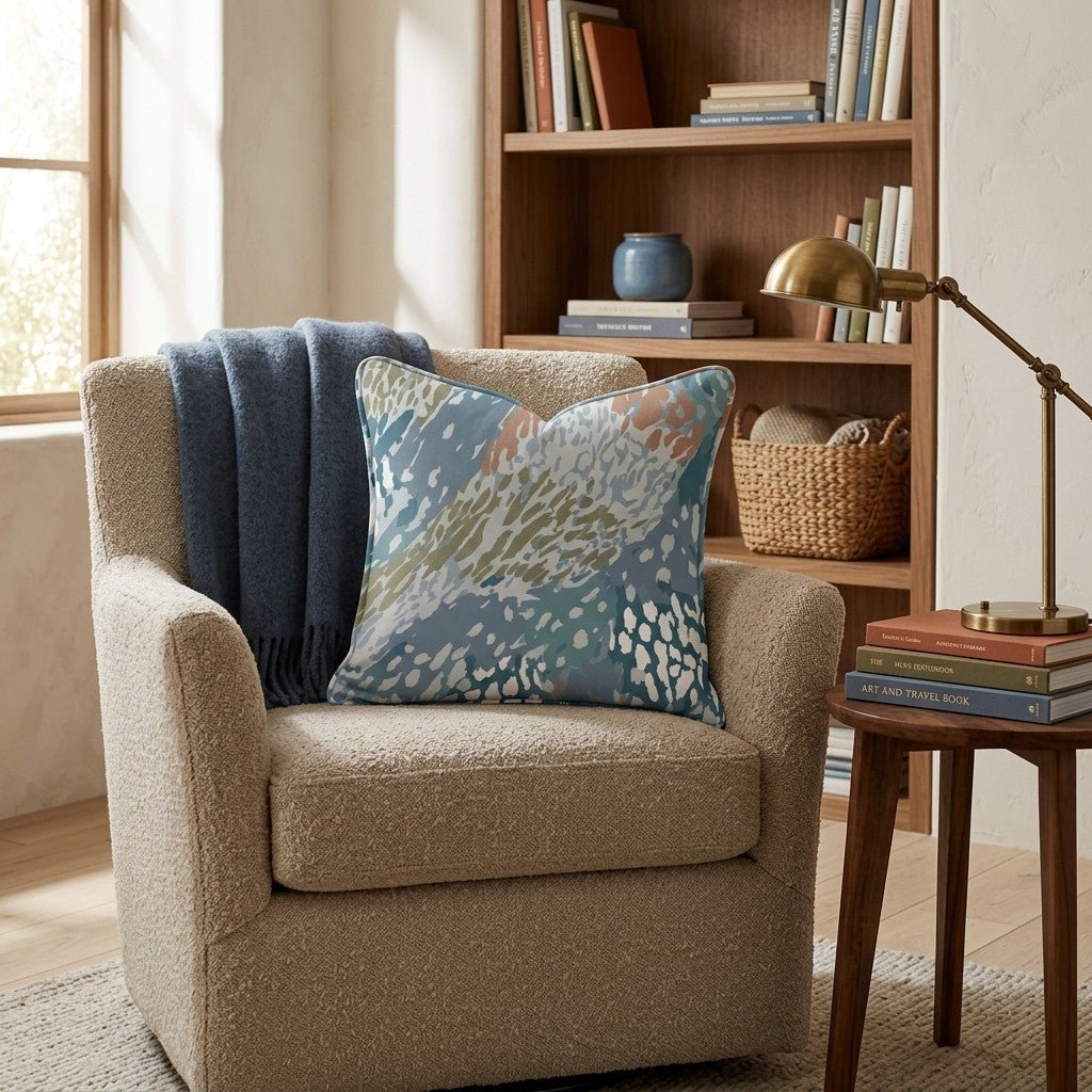 Wisteria Sky Throw Pillow - Hillcroft Home