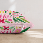 Wonderful Time Floral Type Throw Pillow - Hillcroft Home