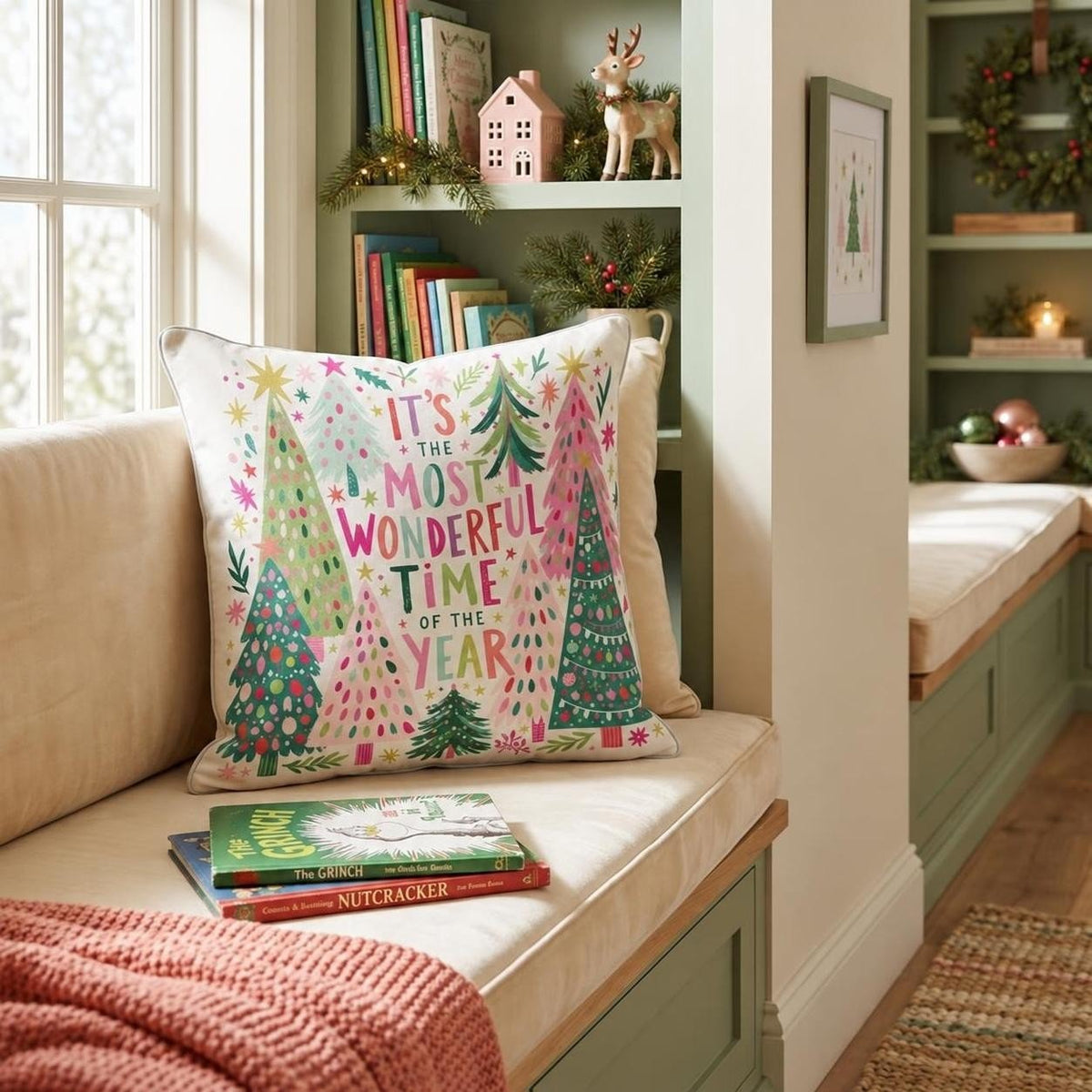 Wonderful Time Tree Grove Throw Pillow throw pillow - Hillcroft Home