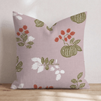 Woodblock Harvest Throw Pillow - Hillcroft Home