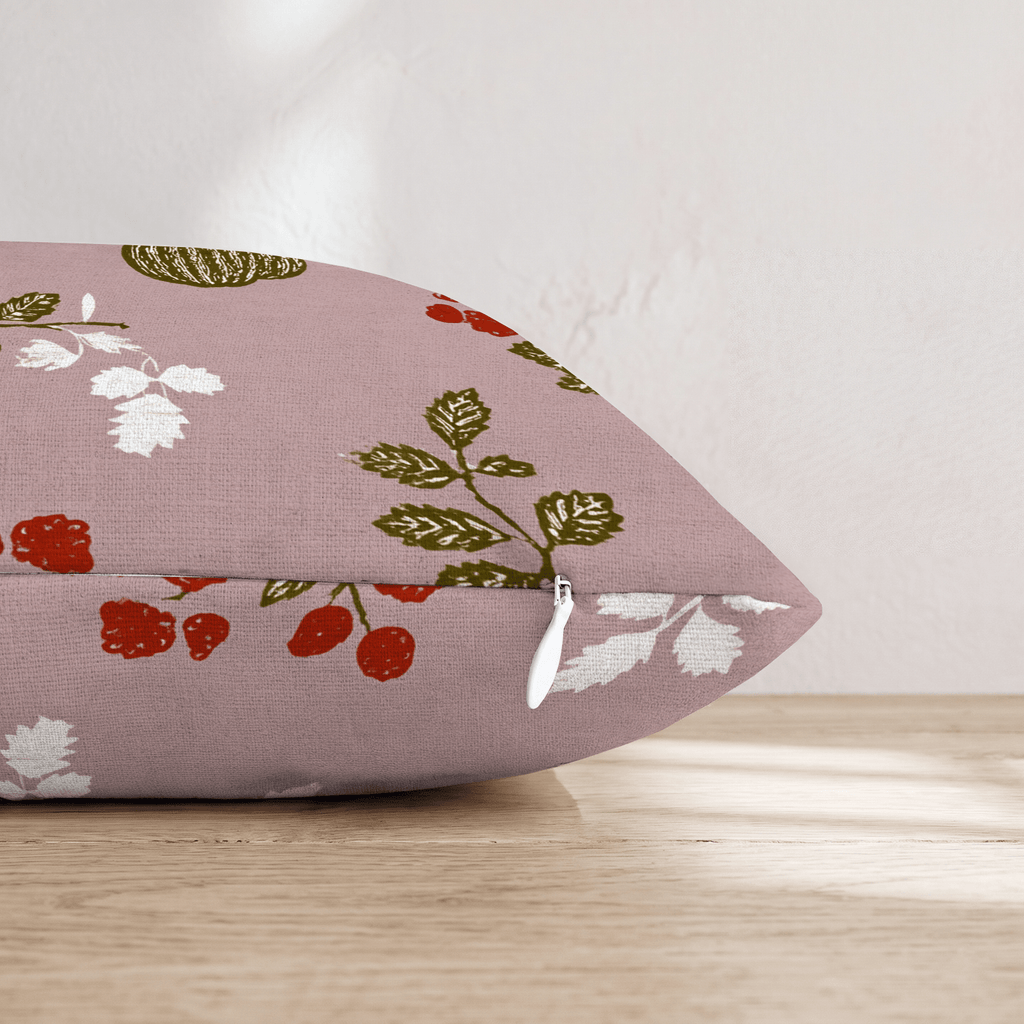 Woodblock Harvest Throw Pillow - Hillcroft Home