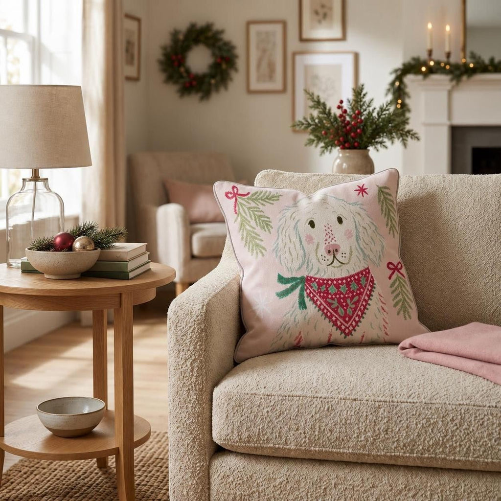 Woodland Bandana Doodle Throw Pillow throw pillow - Hillcroft Home