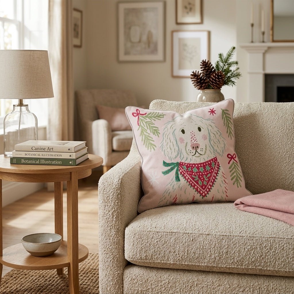 Woodland Bandana Doodle Throw Pillow - Hillcroft Home