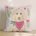 Woodland Bandana Goldendoodle Throw Pillow - Hillcroft Home