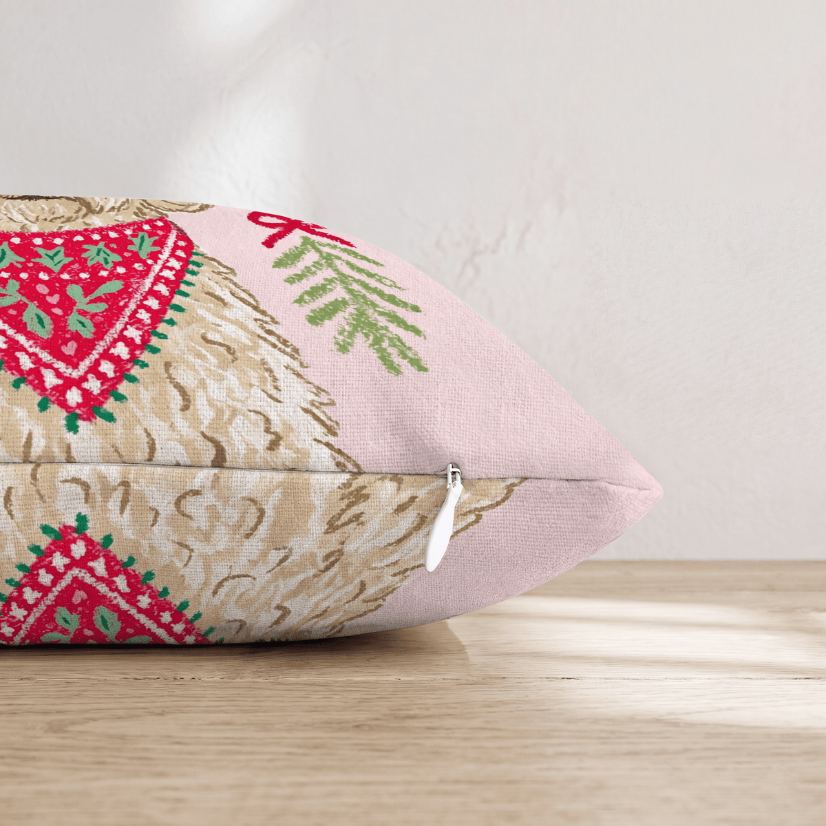 Woodland Bandana Labradoodle Throw Pillow - Hillcroft Home
