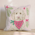 Woodland Bandana Labradoodle Throw Pillow - Hillcroft Home