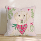 Woodland Bandana Labrador Retriever Throw Pillow - Hillcroft Home