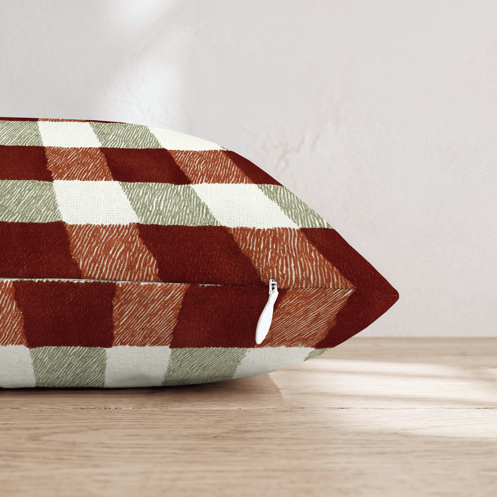 Woodland Checkered Throw Pillow - Hillcroft Home