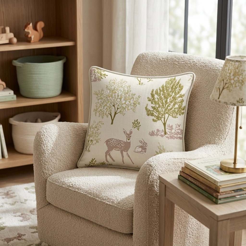 Woodland Creatures Throw Pillow - Hillcroft Home