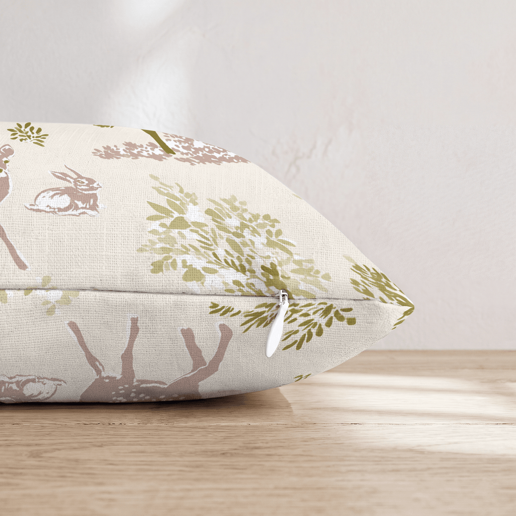 Woodland Creatures Throw Pillow - Hillcroft Home
