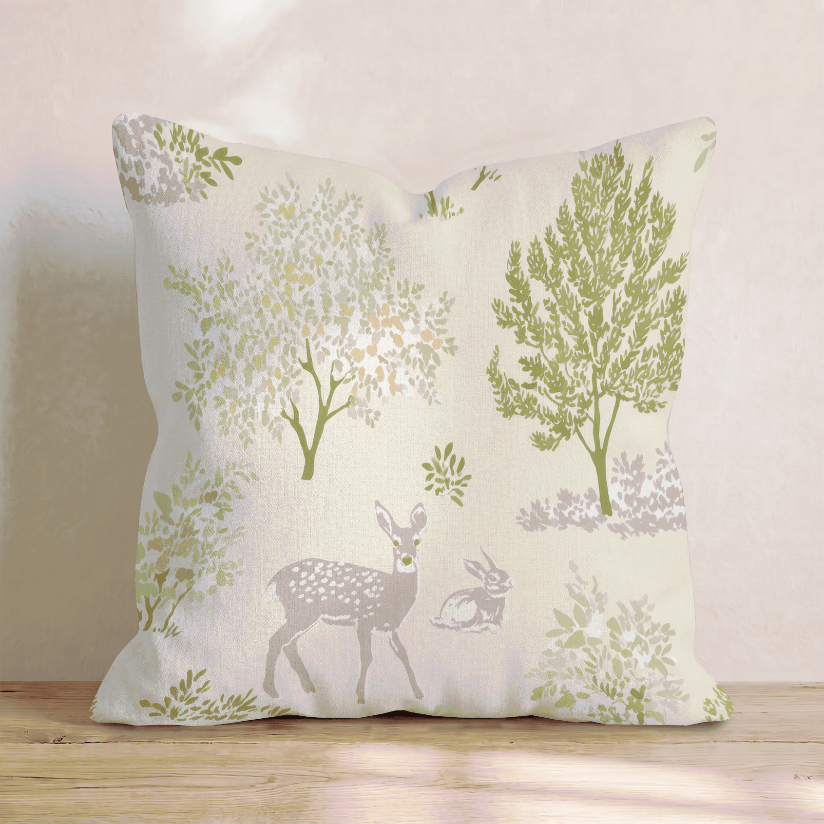 Woodland Creatures Throw Pillow - Hillcroft Home