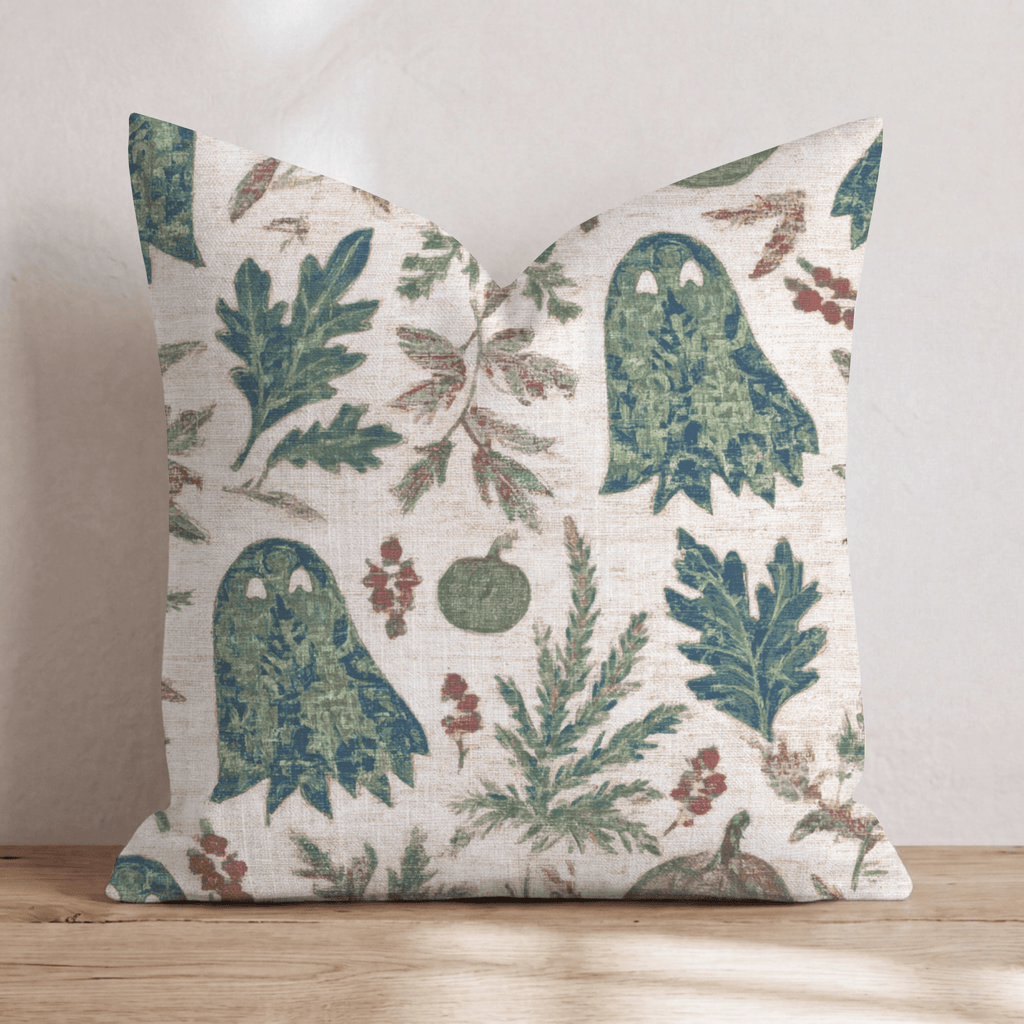Woodland Ghost Patchwork Throw Pillow - Hillcroft Home