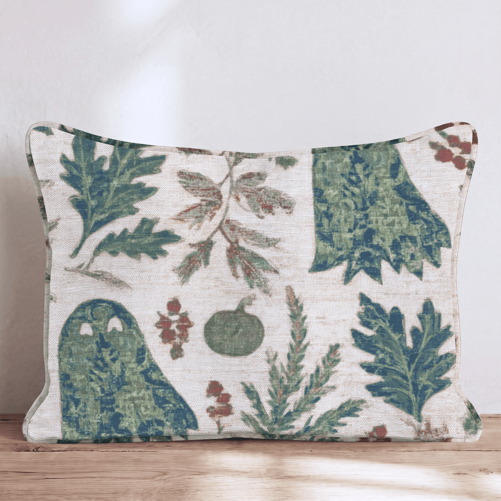 Woodland Ghost Patchwork Throw Pillow - Hillcroft Home