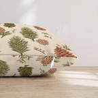 Woodland Pinecone Toile Throw Pillow - Hillcroft Home