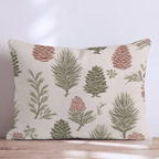 Woodland Pinecone Toile Throw Pillow - Hillcroft Home