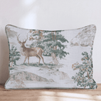Woodland Stag Toile Throw Pillow throw pillow - Hillcroft Home