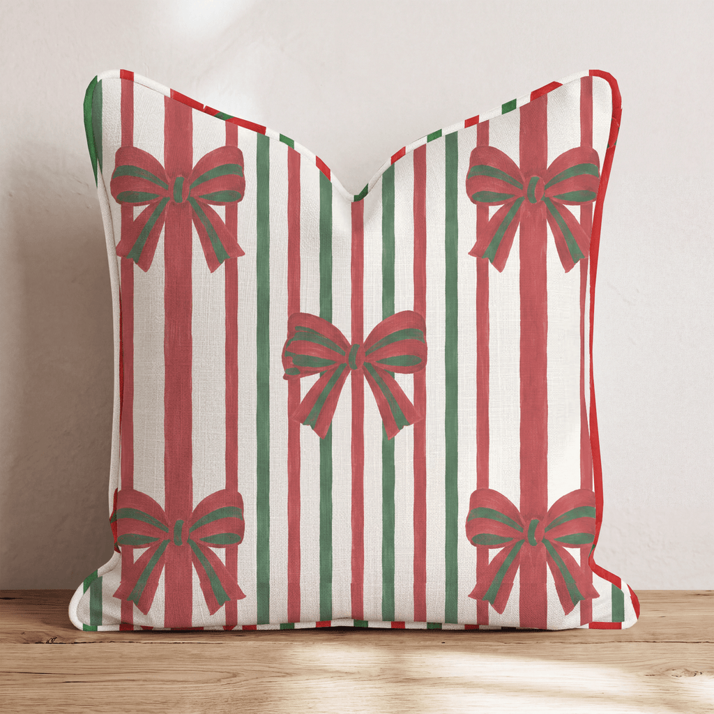 Wrapped in Ribbon Throw Pillow throw pillow - Hillcroft Home