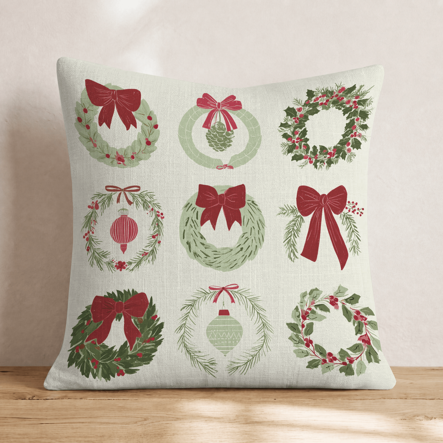 Wreath Collection Throw Pillow - Hillcroft Home