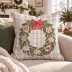 Wreath Easy Throw Pillow throw pillow - Hillcroft Home