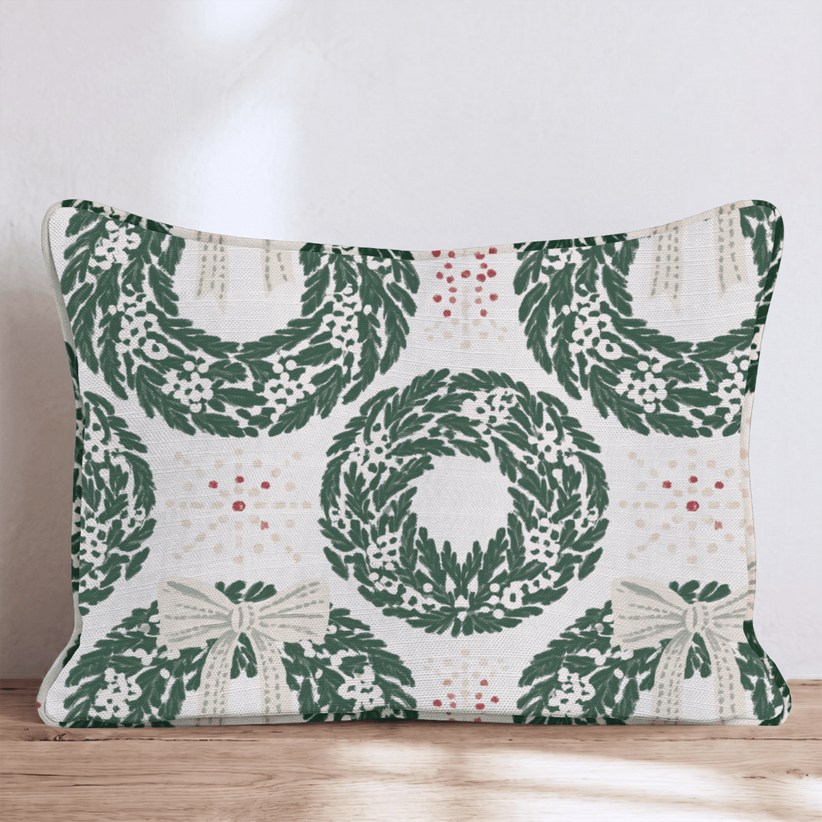 Wreath Manor Throw Pillow throw pillow - Hillcroft Home