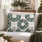 Wreath Manor Throw Pillow throw pillow - Hillcroft Home