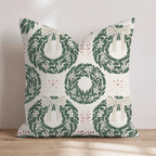 Wreath Manor Throw Pillow throw pillow - Hillcroft Home