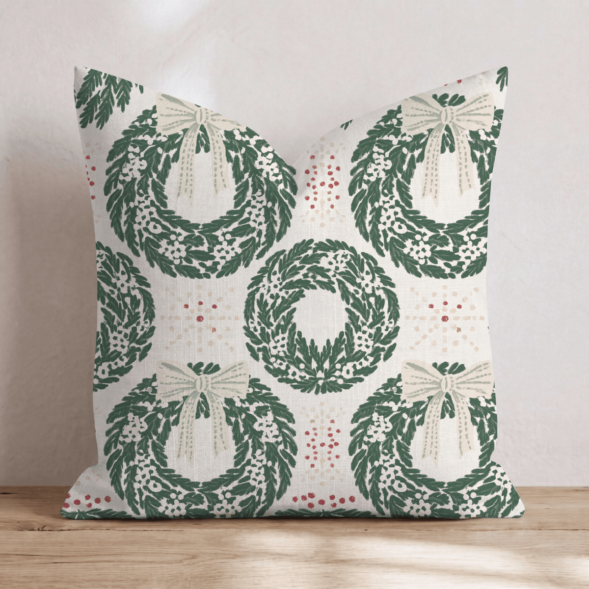 Wreath Manor Throw Pillow throw pillow - Hillcroft Home