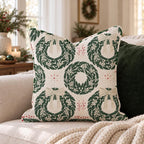Wreath Manor Throw Pillow throw pillow - Hillcroft Home