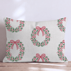 Wreathed for the Holidays Throw Pillow throw pillow - Hillcroft Home