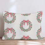 Wreathed for the Holidays Throw Pillow throw pillow - Hillcroft Home