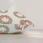 Wreathed for the Holidays Throw Pillow throw pillow - Hillcroft Home