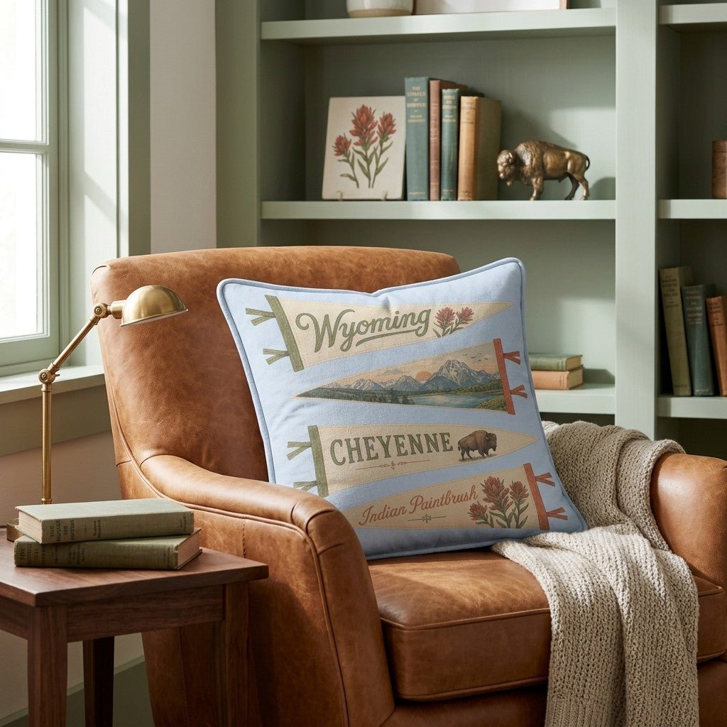 Wyoming Pennant Throw Pillow - Hillcroft Home
