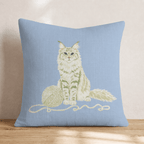 Yarn For The Maine Coon Throw Pillow - Hillcroft Home