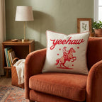 Yeehaw Cowboy Throw Pillow - Hillcroft Home