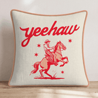 Yeehaw Cowboy Throw Pillow - Hillcroft Home