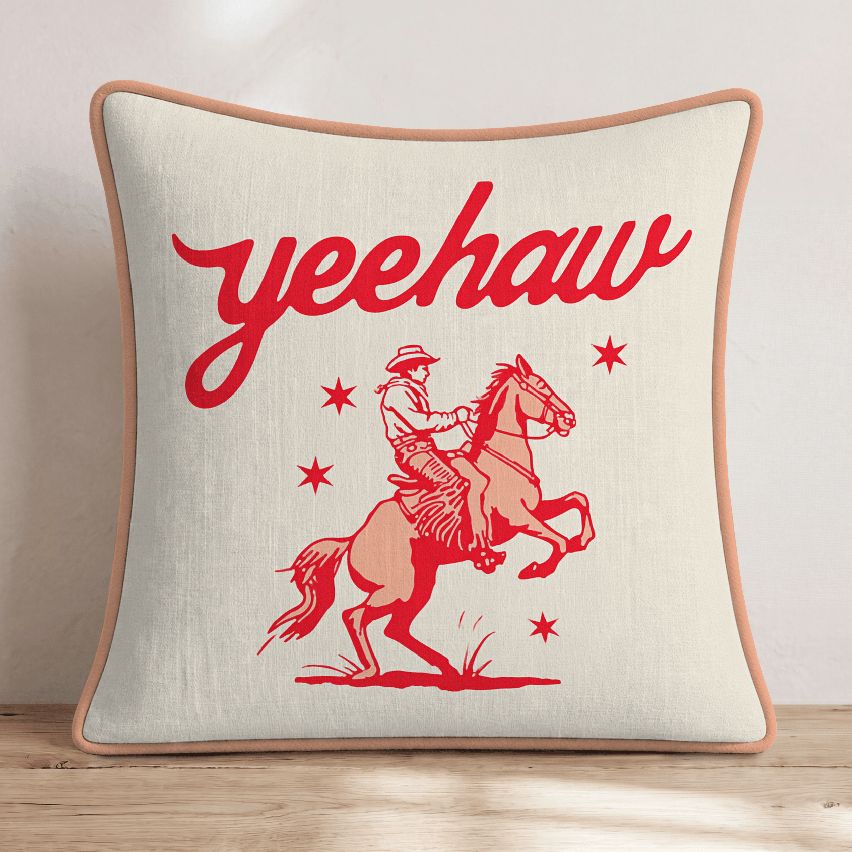 Yeehaw Cowboy Throw Pillow - Hillcroft Home