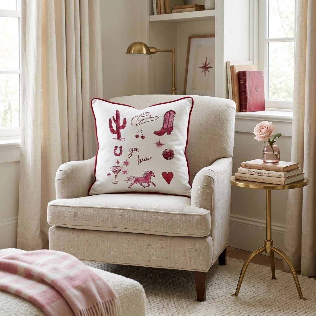 YeeHaw Icons Throw Pillow - Hillcroft Home