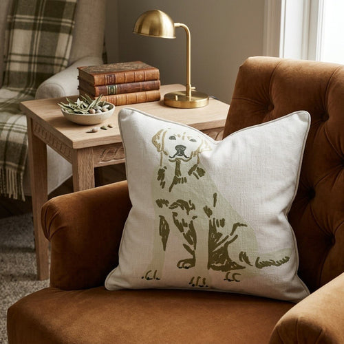 Yellow Lab Throw Pillow - Hillcroft Home