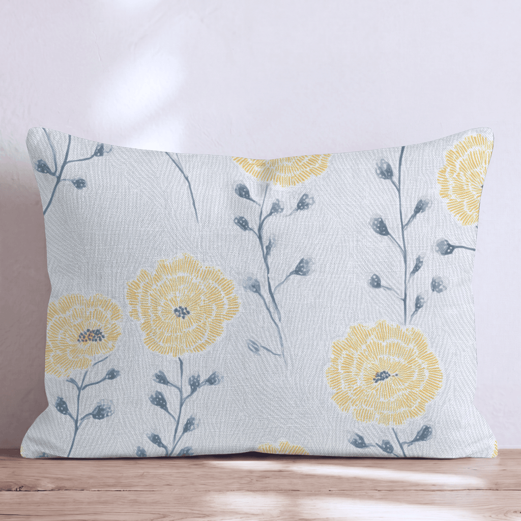 Yellow Sprouts Throw Pillow - Hillcroft Home