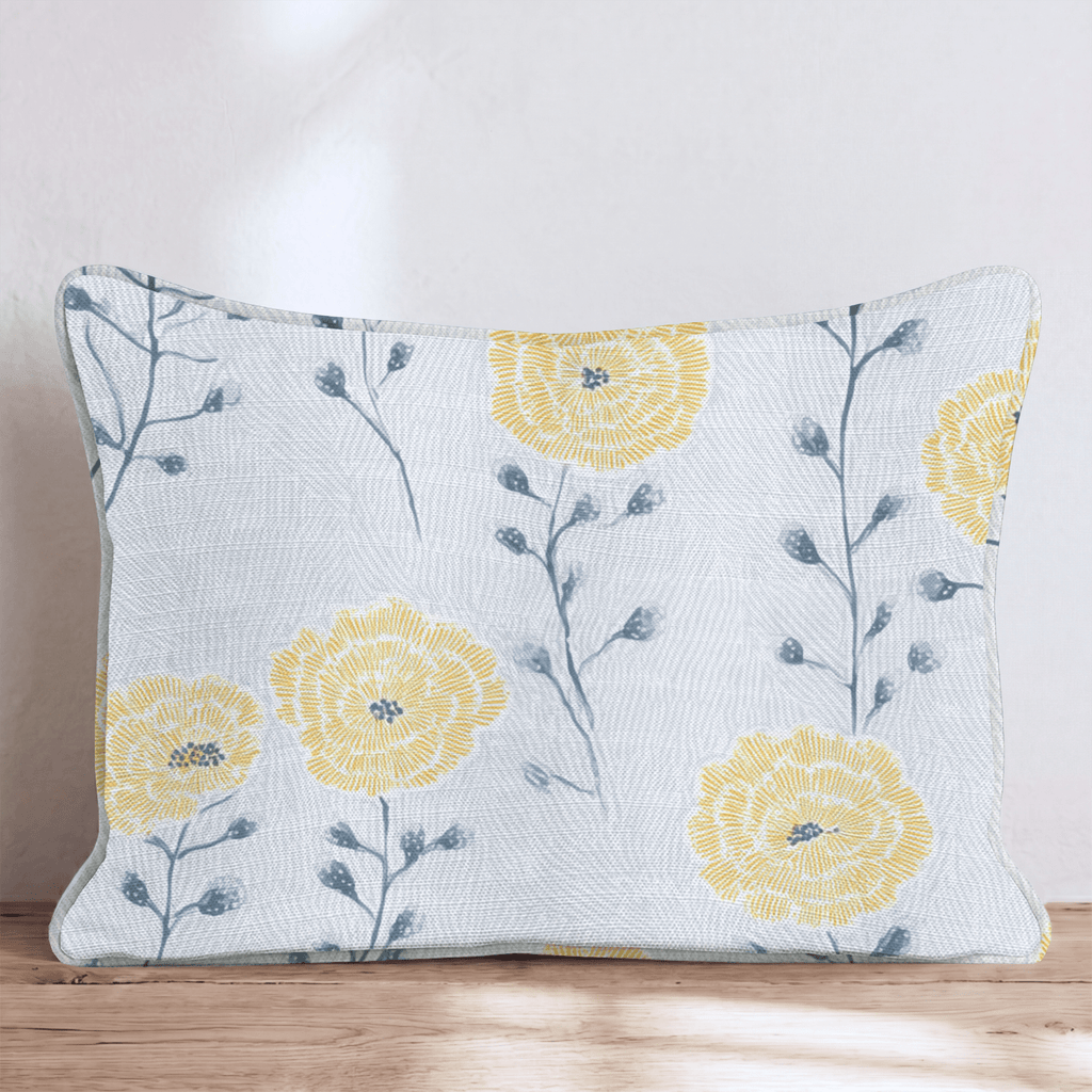 Yellow Sprouts Throw Pillow - Hillcroft Home