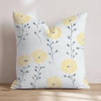 Yellow Sprouts Throw Pillow - Hillcroft Home