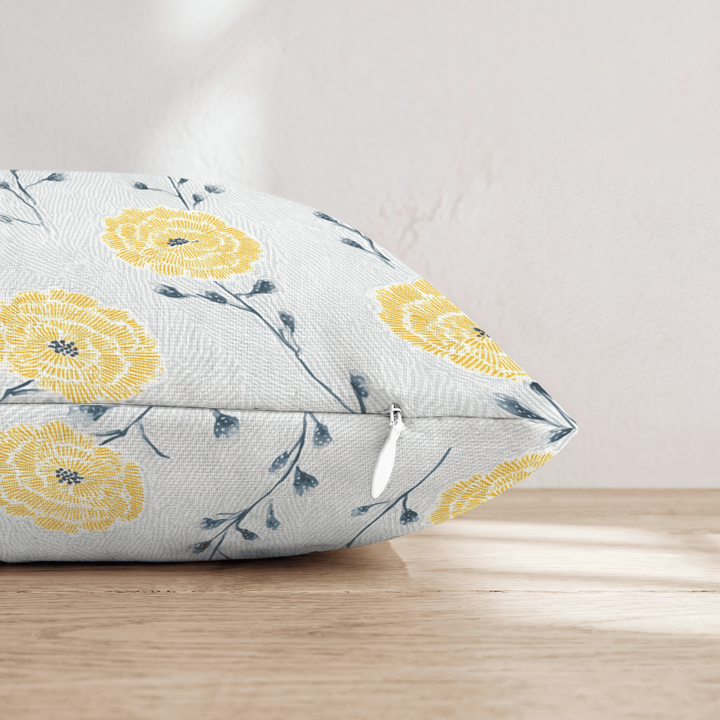 Yellow Sprouts Throw Pillow - Hillcroft Home