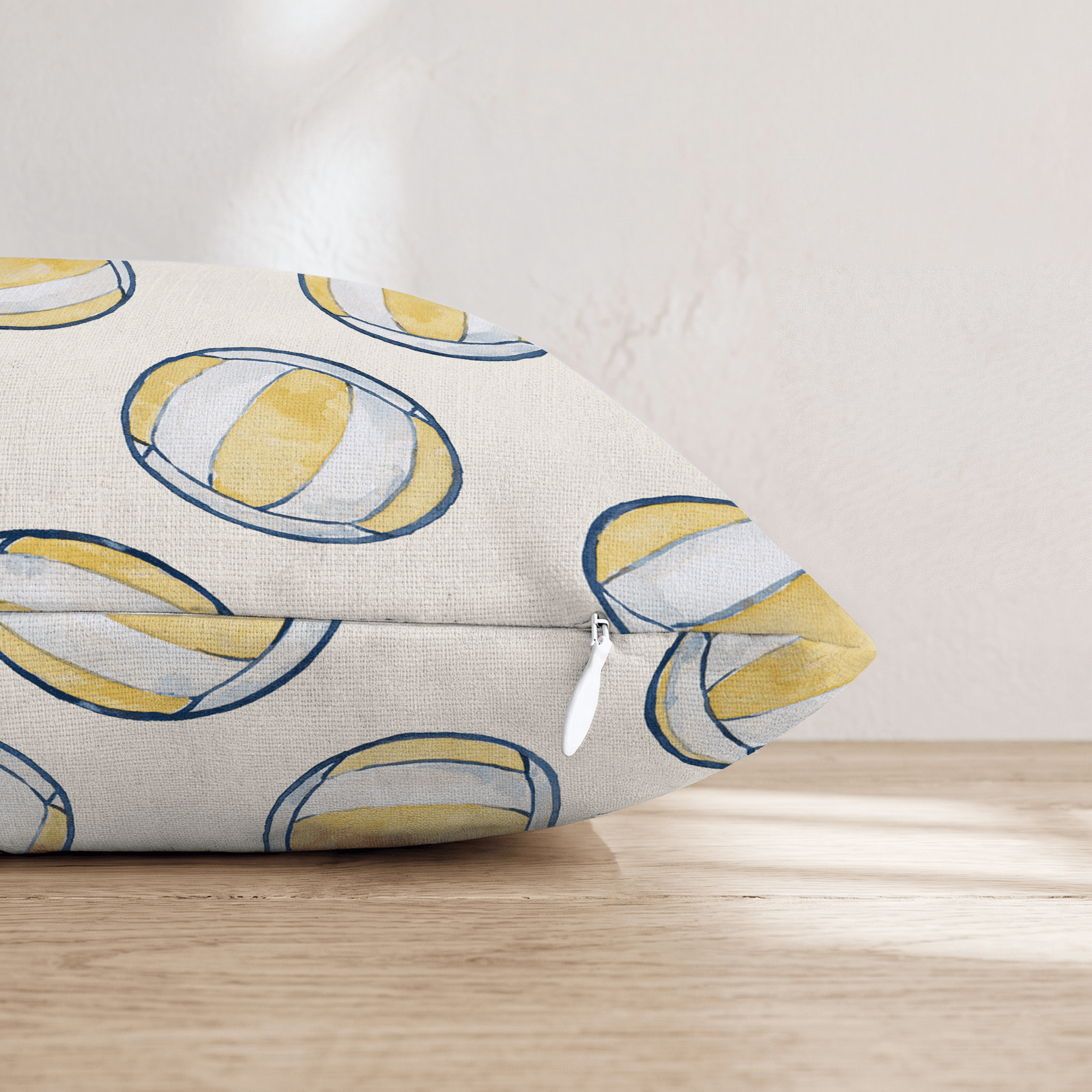 Yellow Volleyballs Throw Pillow - Hillcroft Home