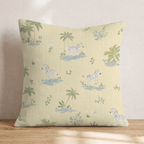 Yellow Zebras Throw Pillow - Hillcroft Home
