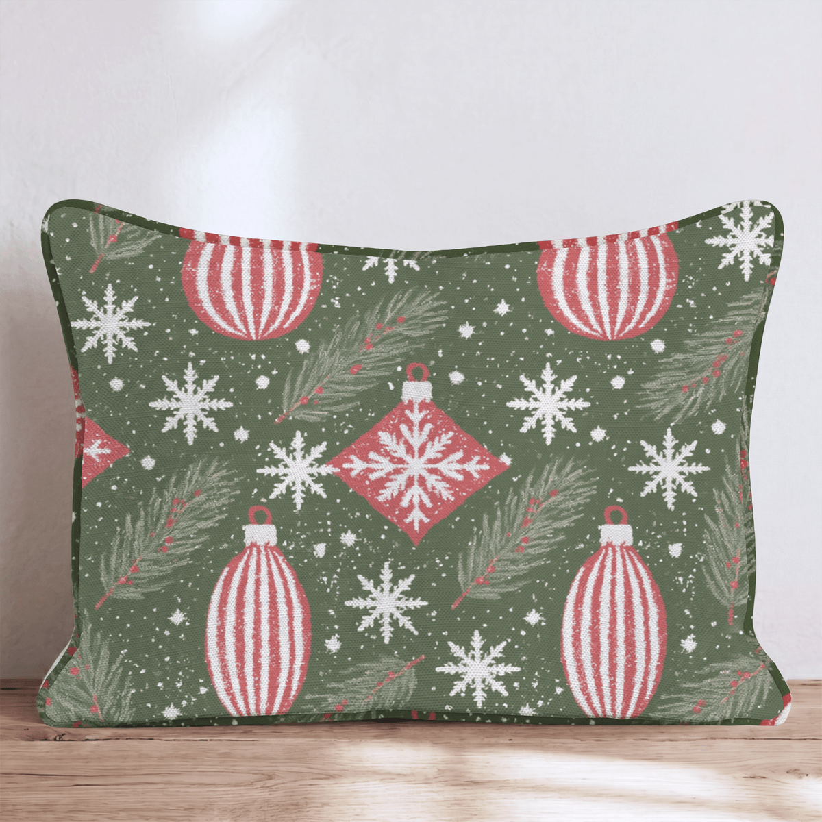 Yesteryear Ornaments Throw Pillow throw pillow - Hillcroft Home
